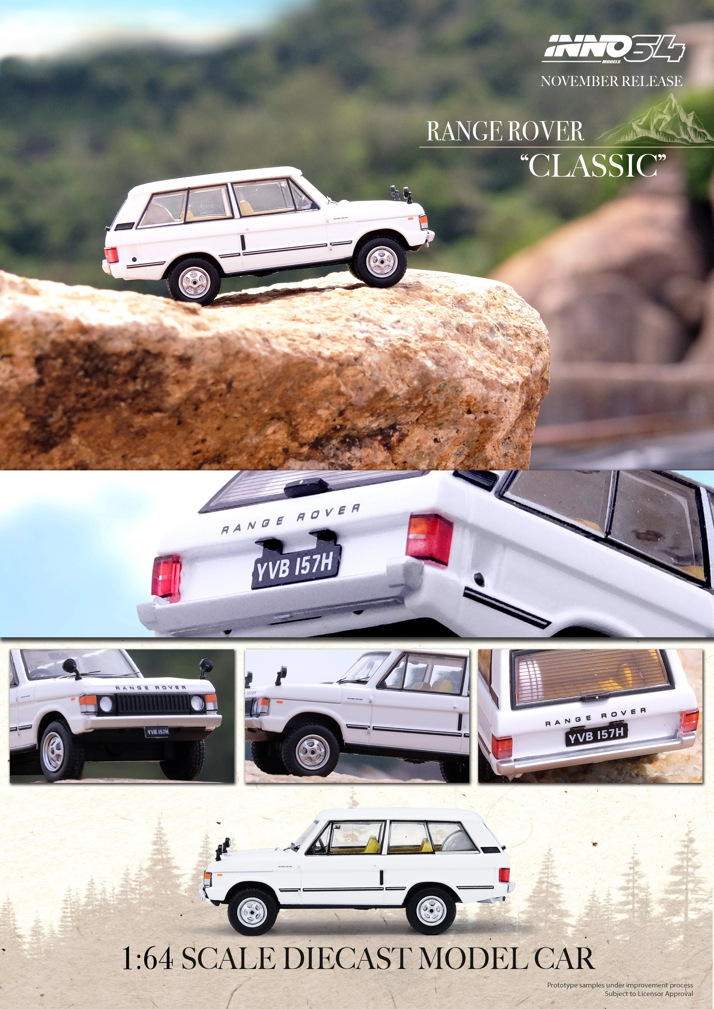 INNO64 1:64 Range Rover "CLASSIC" in White - Image 4
