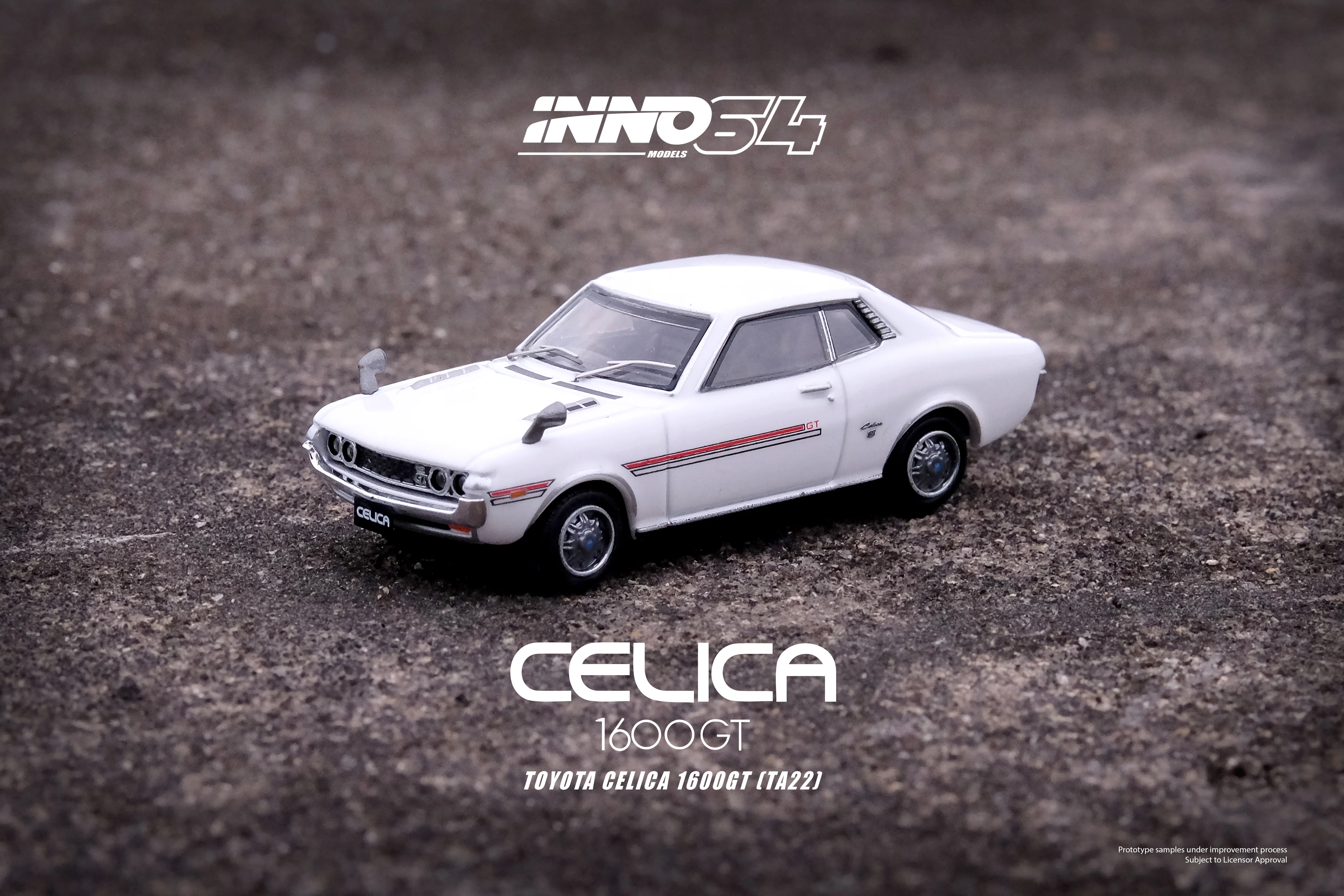 INNO64 1:64 Toyota Celica 1600GT (TA22) in White - Image 2