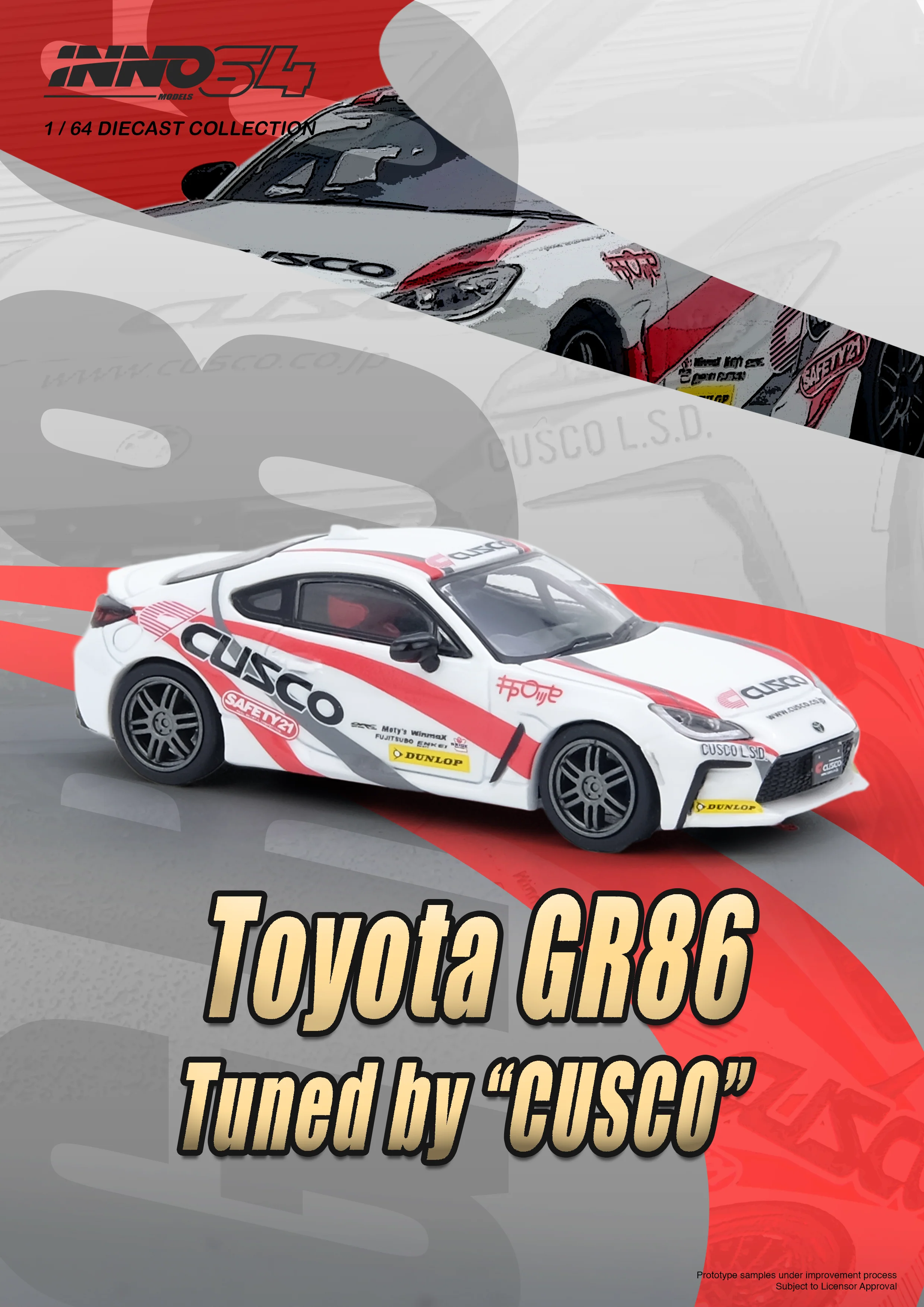*PREORDER* INNO64 1:64 Toyota GR86 Tuned by "CUSCO" Edition - Image 2