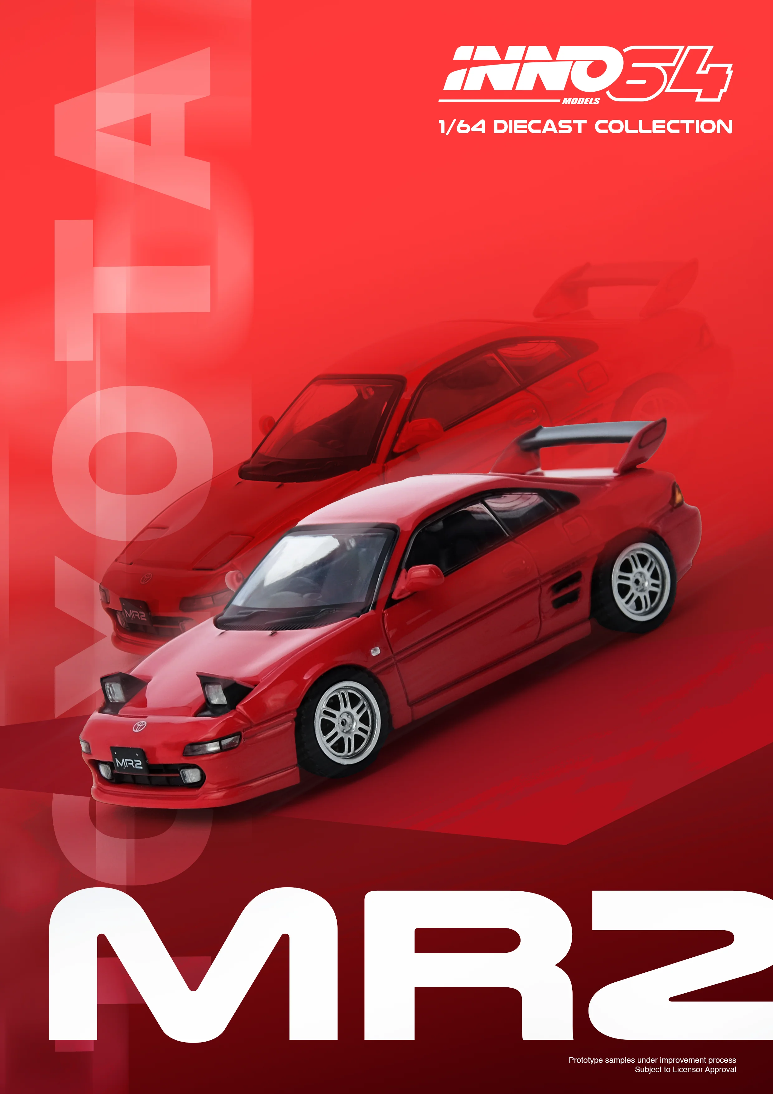 INNO64 1:64 Toyota MR2 (SW20) in Red - Image 5