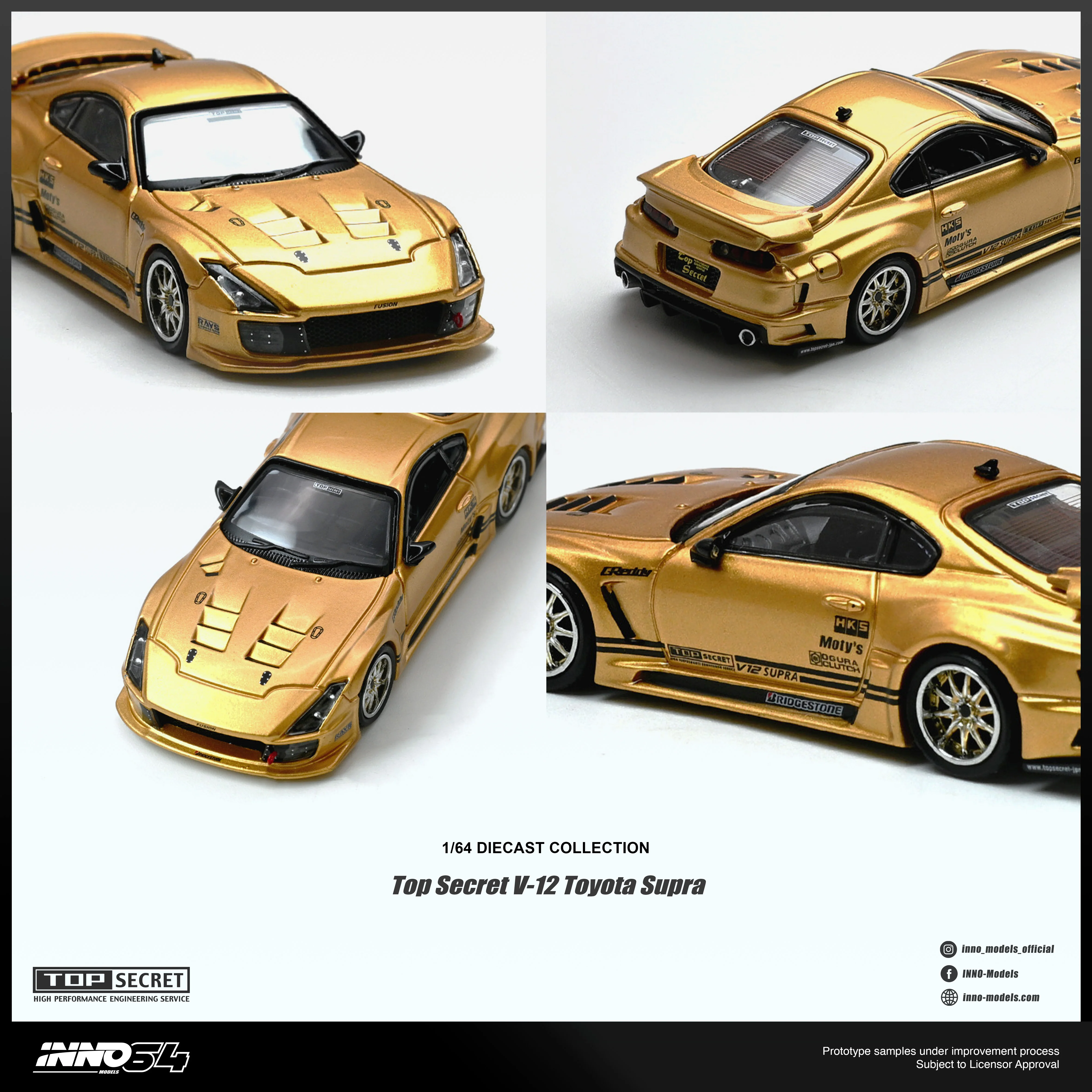 *PREORDER* INNO64 1:64 Toyota Supra (JZA80) TOP SECRET V12 Edition - Image 4