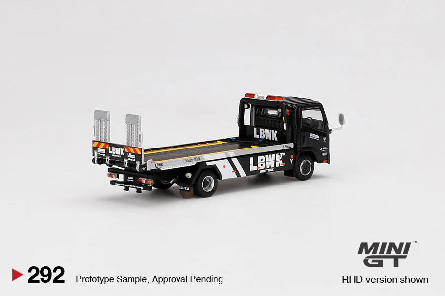 *PREORDER* MINIGT 1:64 Isuzu N-Series Vehicle Transporter LBWK Black - Image 2
