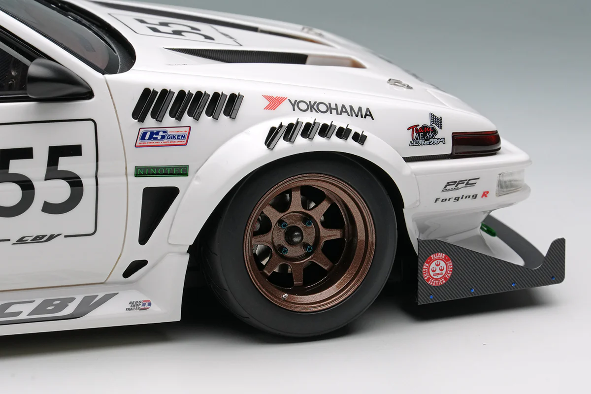 *PREORDER* Make Up Co., Ltd. 1:18 Toyota Sprinter Trueno (AE86) 3Door Crystal Body Yokohama Edition - Image 5