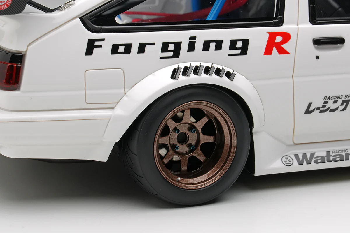 *PREORDER* Make Up Co., Ltd. 1:18 Toyota Sprinter Trueno (AE86) 3Door Crystal Body Yokohama Edition - Image 6