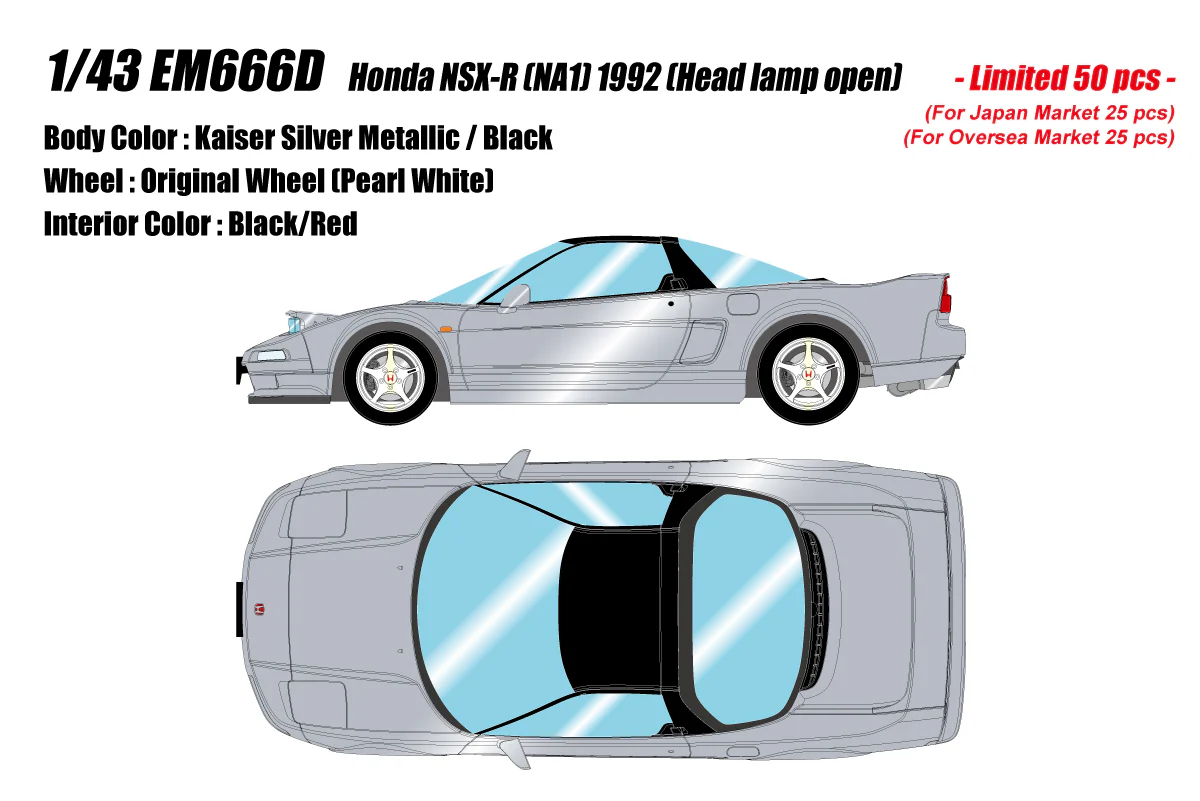Make Up Co., Ltd. / EIDOLON 1:43 Honda NSX-R (NA1) 1992 with Open Head Lamp - Image 9
