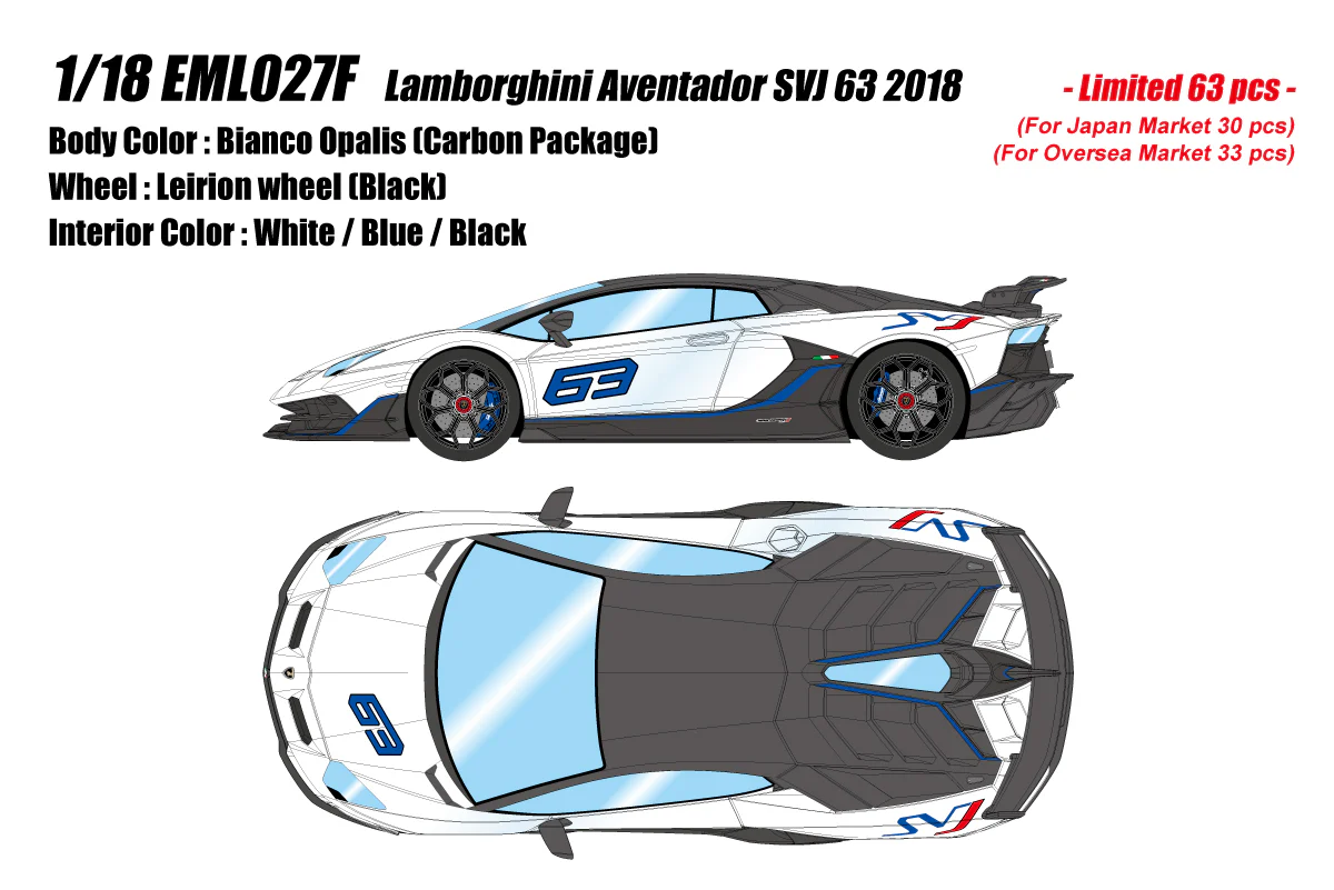 Make Up Co., Ltd / EIDOLON 1:18 Lamborghini Aventador SVJ 63 2018 Carbon Package - Image 6