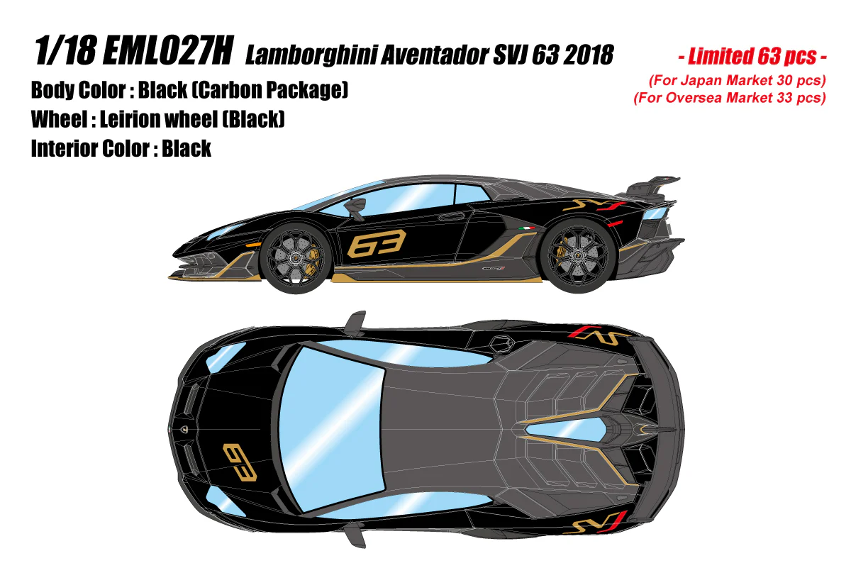 Make Up Co., Ltd / EIDOLON 1:18 Lamborghini Aventador SVJ 63 2018 Carbon Package - Image 8