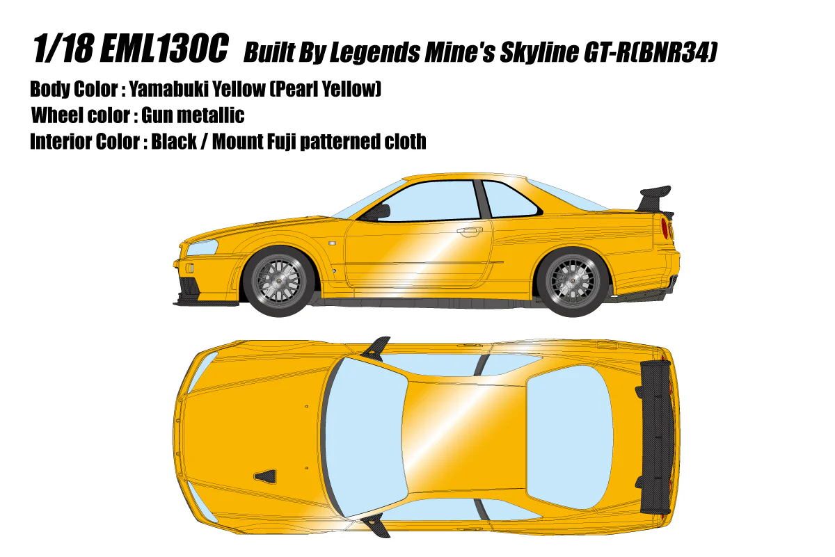 Make Up Co., Ltd / Eidolon 1:18 Nissan Skyline GT-R (BNR34) BUILT BY LEGENDS Mine's - Image 10