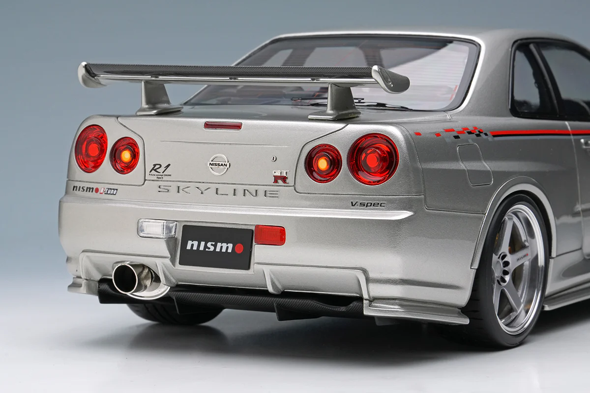 Make Up Co., Ltd / Eidolon 1:18 Nissan Skyline GT-R (BNR34) NISMO R-Tune Version 2004 in Silver - Image 8
