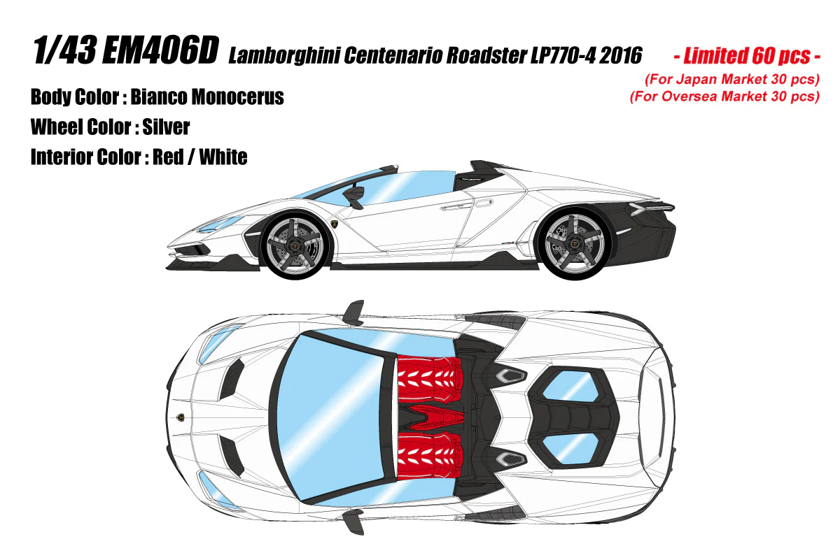 Make Up Co., Ltd / Eidolon 1:43 Lamborghini Centenario Roadster LP770-4 2016 - Image 2