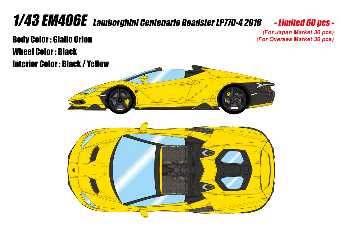 Make Up Co., Ltd / Eidolon 1:43 Lamborghini Centenario Roadster LP770-4 2016 - Image 3
