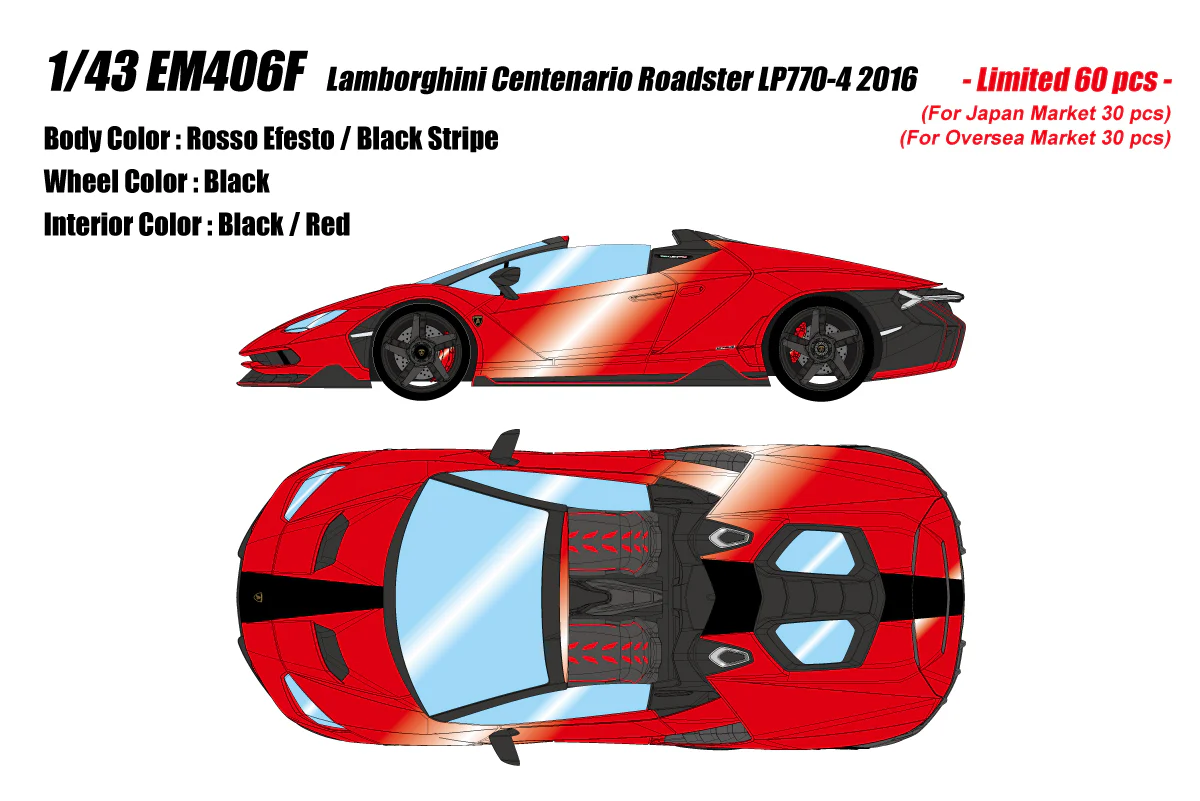 Make Up Co., Ltd / Eidolon 1:43 Lamborghini Centenario Roadster LP770-4 2016 - Image 4