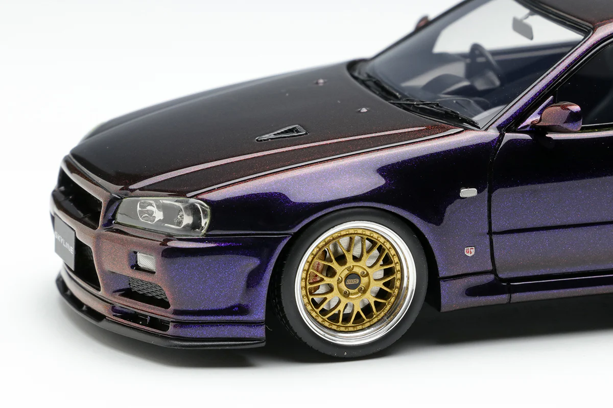 Make Up Co., Ltd / Eidolon 1:43 Nissan Skyline GT-R (BNR34) V-spec II 2000 (BBS LM Wheel) in Midnight Purple 3 - Image 5