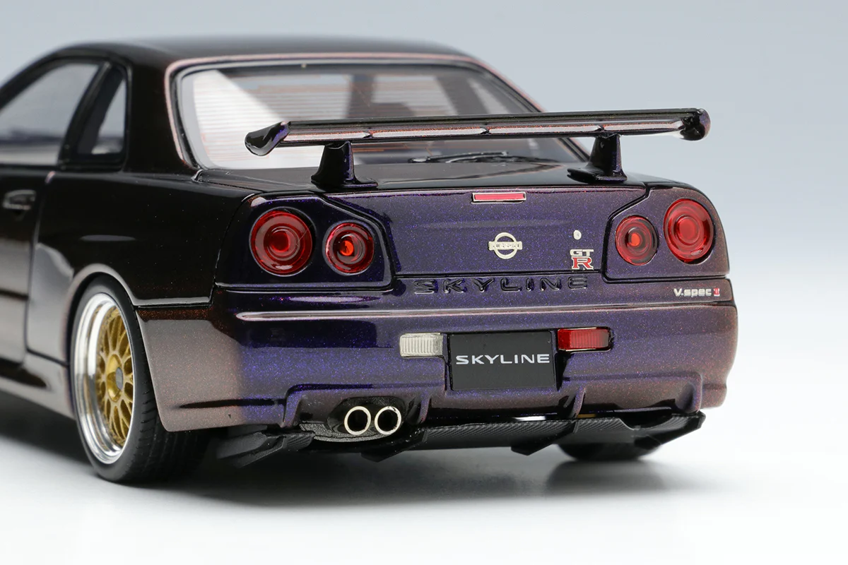 Make Up Co., Ltd / Eidolon 1:43 Nissan Skyline GT-R (BNR34) V-spec II 2000 (BBS LM Wheel) in Midnight Purple 3 - Image 7