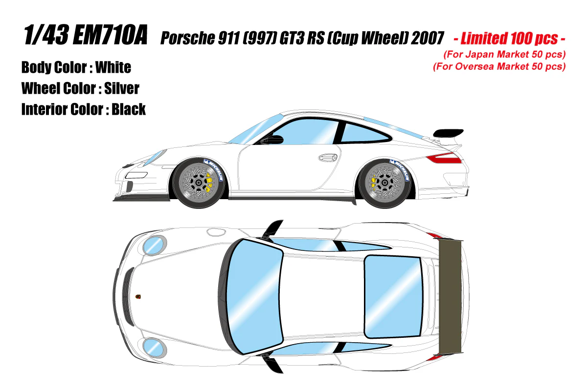 Make Up Co., Ltd / Eidolon 1:43 Porsche 911 (997) GT3 RS (BBS Cup Wheel) 2007 - Image 6