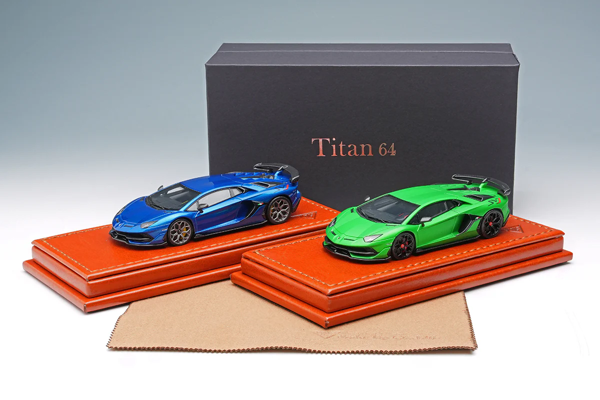 Make Up Co., Ltd /Titan 64 1:64 Lamborghini Aventador SVJ 2018 with Leirion Wheel