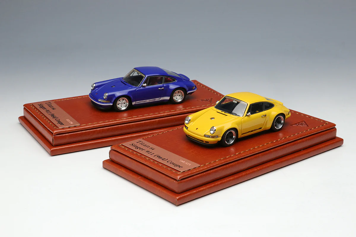 Make Up Co., Ltd / Titan64 1:64 Porsche Singer 911(964) Coupe in Yellow - Image 5