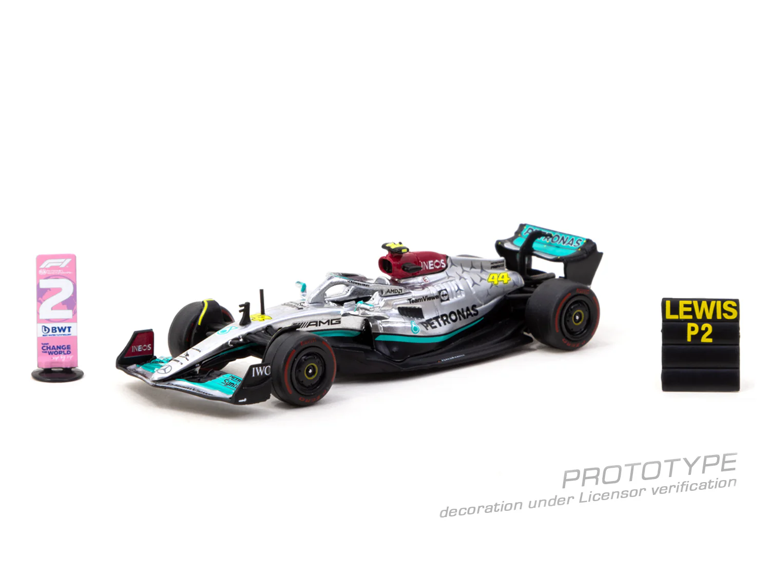 Tarmac Works 1:64 Mercedes-AMG F1 W13 E Performance, Sao Paulo Grand Prix 2022, Lewis Hamilton