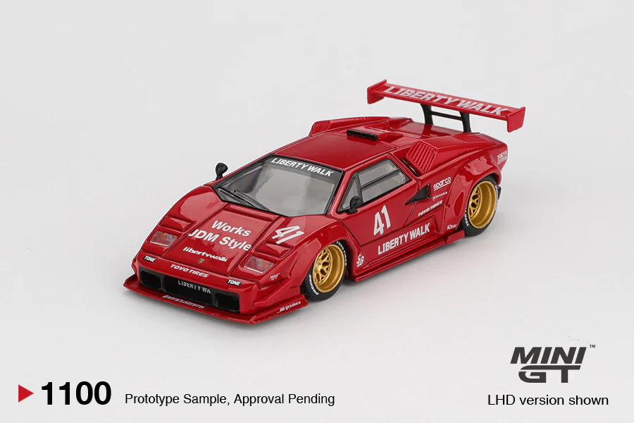 MINI GT 1:64 Lamborghini Countach LB-WORKS- Red - Image 2