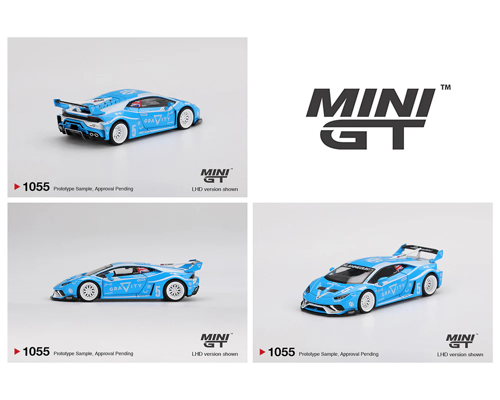 MINI GT 1:64 LB★WORKS Lamborghini Huracán GT GRAVITY in Blue - Image 2