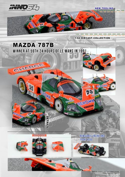 *PREORDER* INNO64 1:64 Mazda 787B Winner At 24 Hours Le Mans 1991 - Image 3