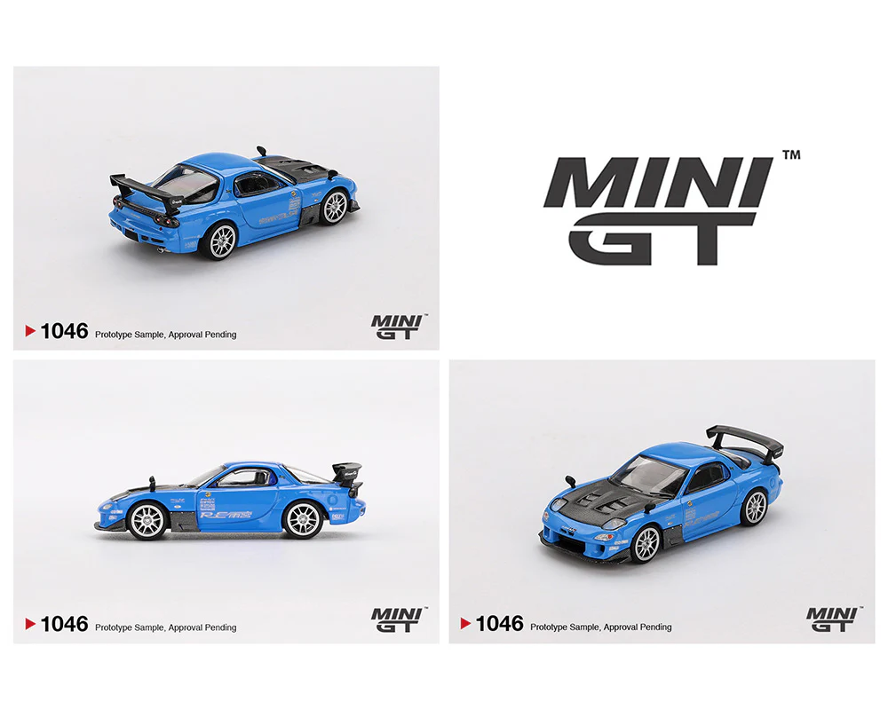 MINI GT 1:64 Mazda RX-7 (FD3S) RE Amemiya in Light Blue - Image 2