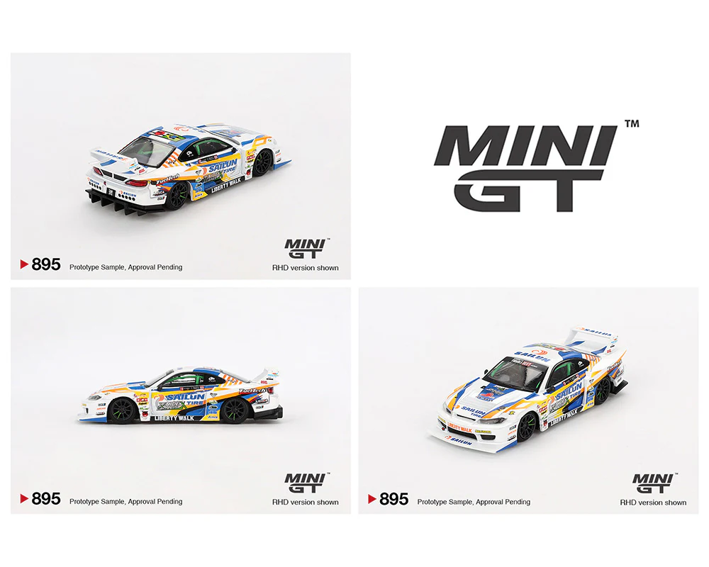 MINI GT 1:64 Nissan LB-Super Silhouette S15 SILVIA #555 2023 Formula Drift Japan - Image 2