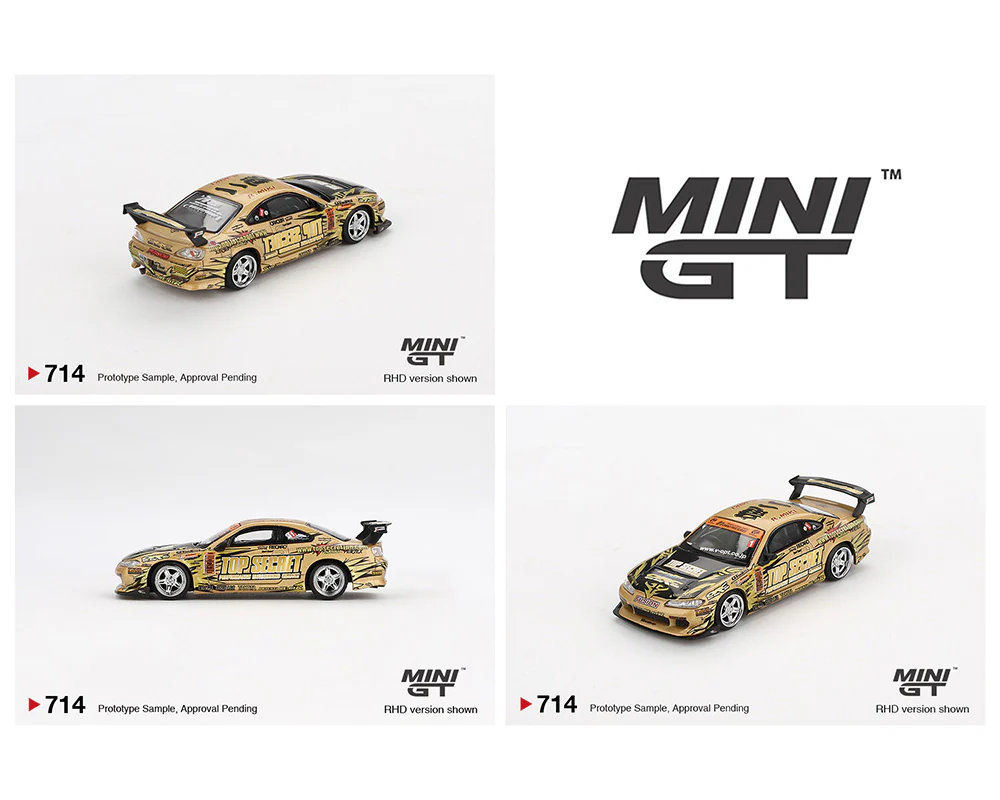 MINI GT 1:64 Nissan Silvia (S15) Top Secret D1GP in Gold - Image 4
