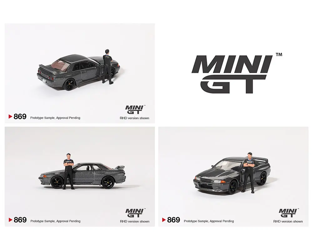 MINI GT 1:64 Nissan Skyline GT-R (R32) Nismo Gunmetal with Matsuda Figure – Tsugio Matsuda Collection