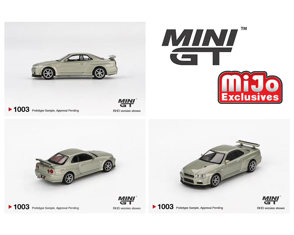 MINI GT 1:64  Nissan Skyline GT-R (R34) V-Spec II Nür in Millennium Jade