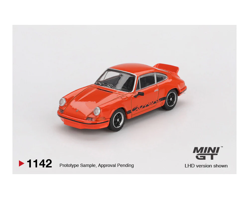*PREORDER* MINI GT 1:64 Porsche 911 Carrera RS 2.7 - Tangerine with Black Livery - Image 2
