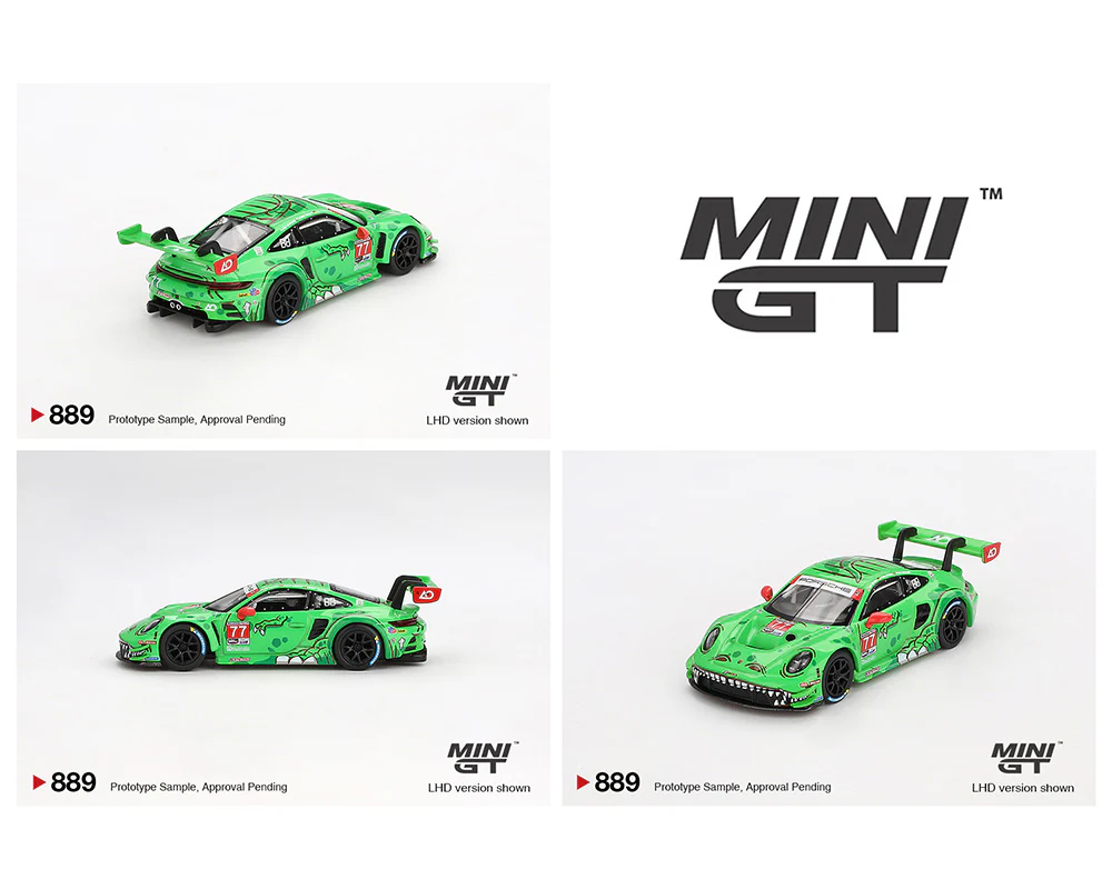 MINI GT 1:64 Porsche 911 GT3 R #77 AO Racing 2024 IMSA Daytona 24 Hrs GTD Pro 2nd Place - Image 4