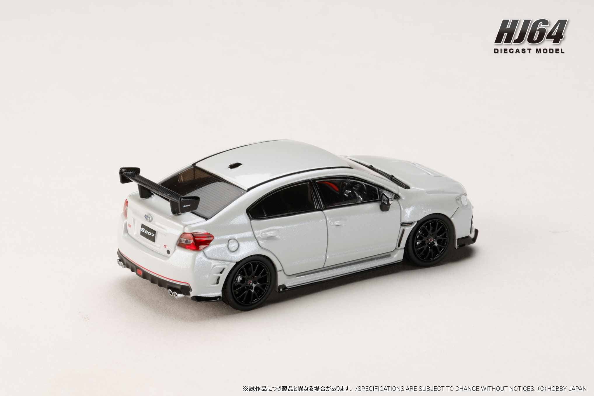 *PREORDER* Hobby Japan 1:64 Subaru S207 NBR Challenge Package in Crystal White Pearl - Image 2