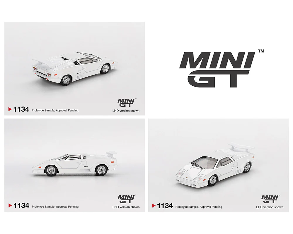 MINI GT 1:64 Lamborghini Countach 25th Anniversary in White