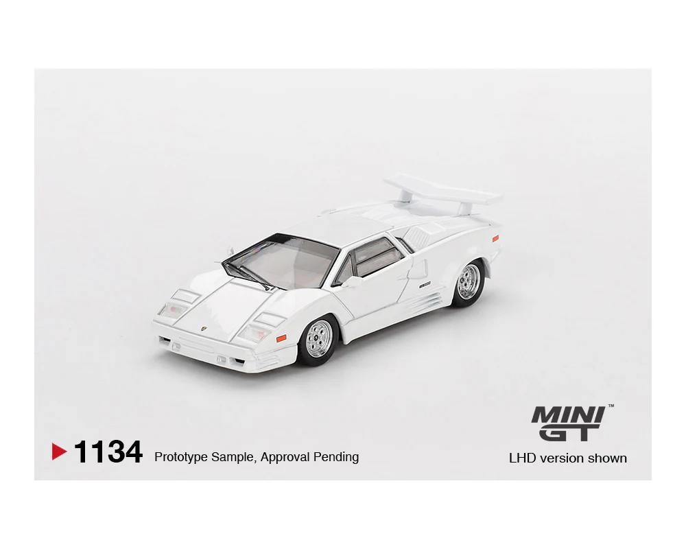 MINI GT 1:64 Lamborghini Countach 25th Anniversary in White - Image 2