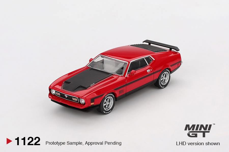 MINIGT 1:64 1:64 Ford Mustang Mach1 1971 in Race Red - Image 2