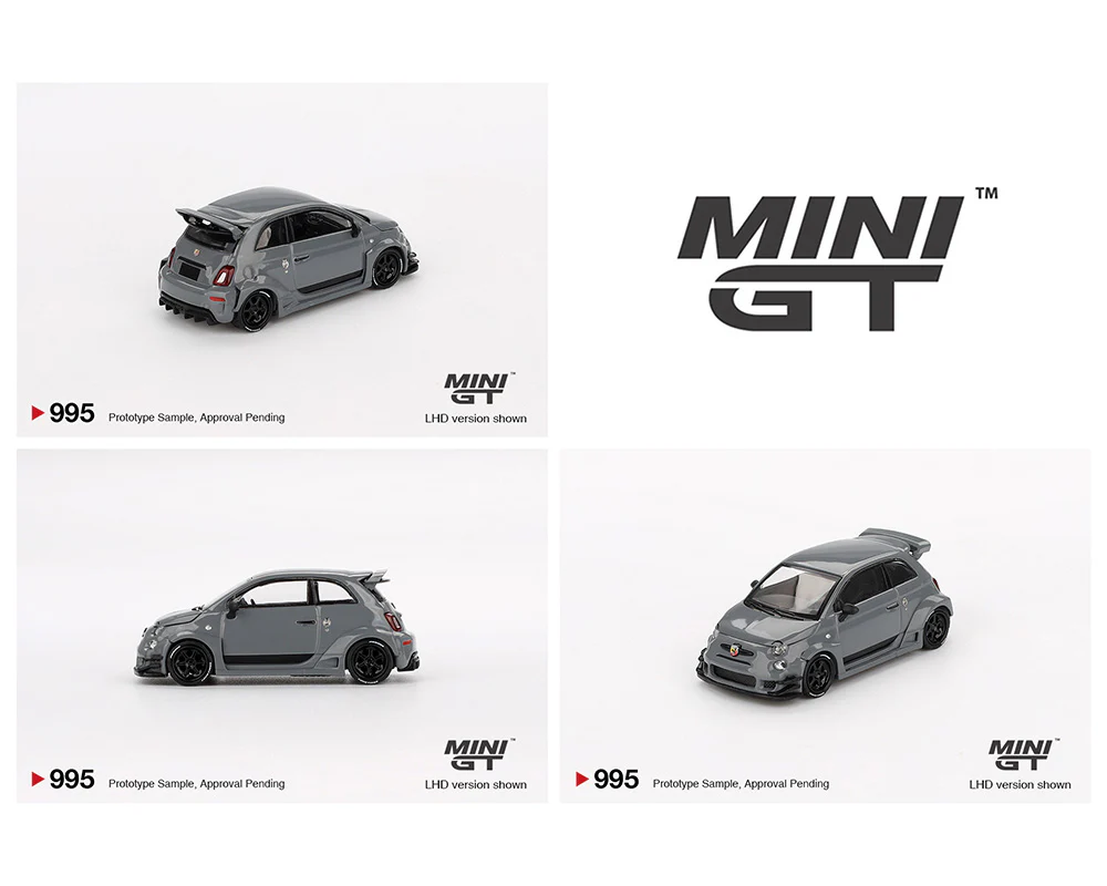 MINIGT 1:64 ABARTH 595 LB-WORKS x Abas Works in Grey - Image 2