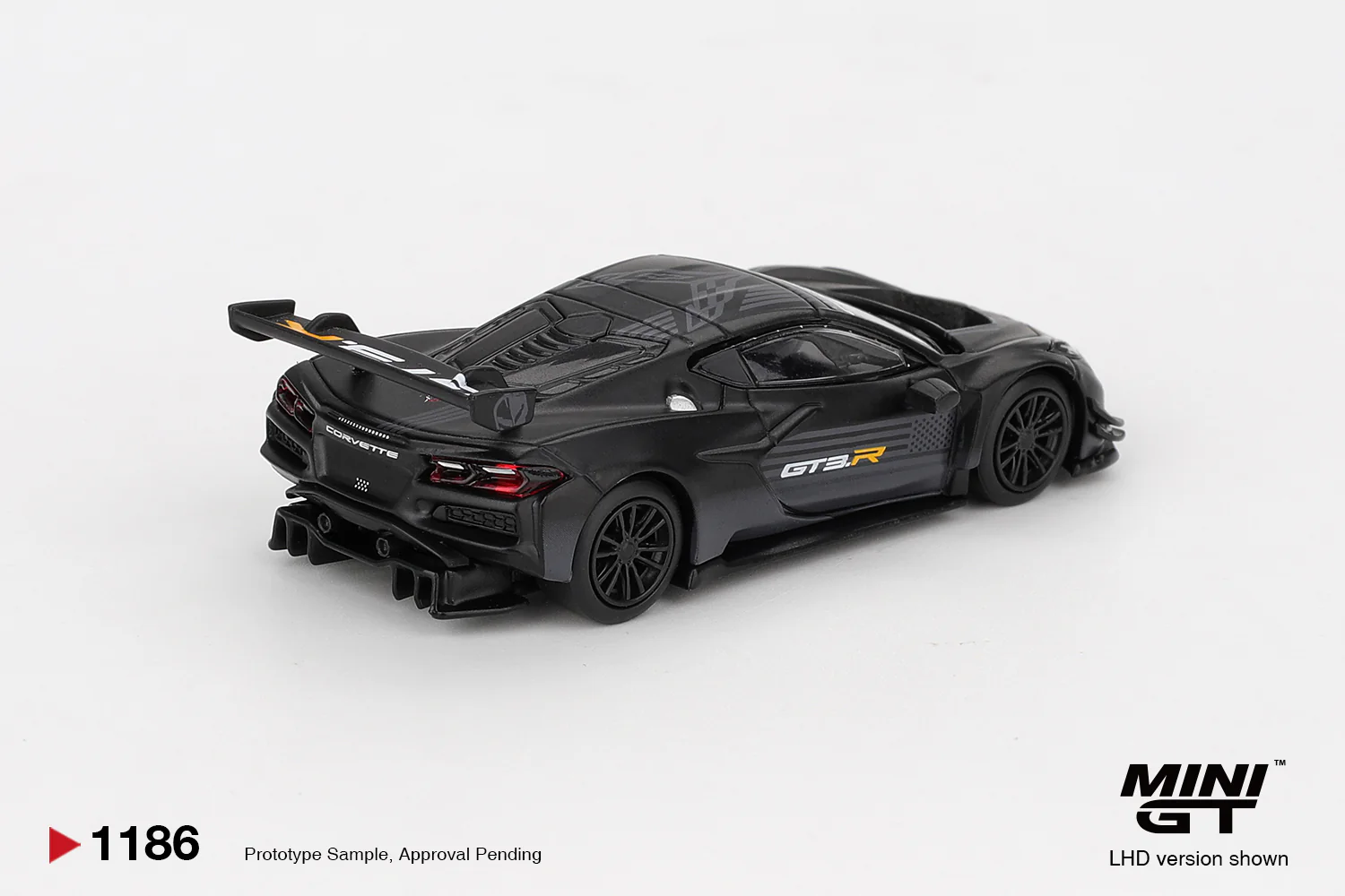 MINIGT 1:64 Chevrolet Corvette Z06 GT3.R Road America Test Car in Black - Image 3