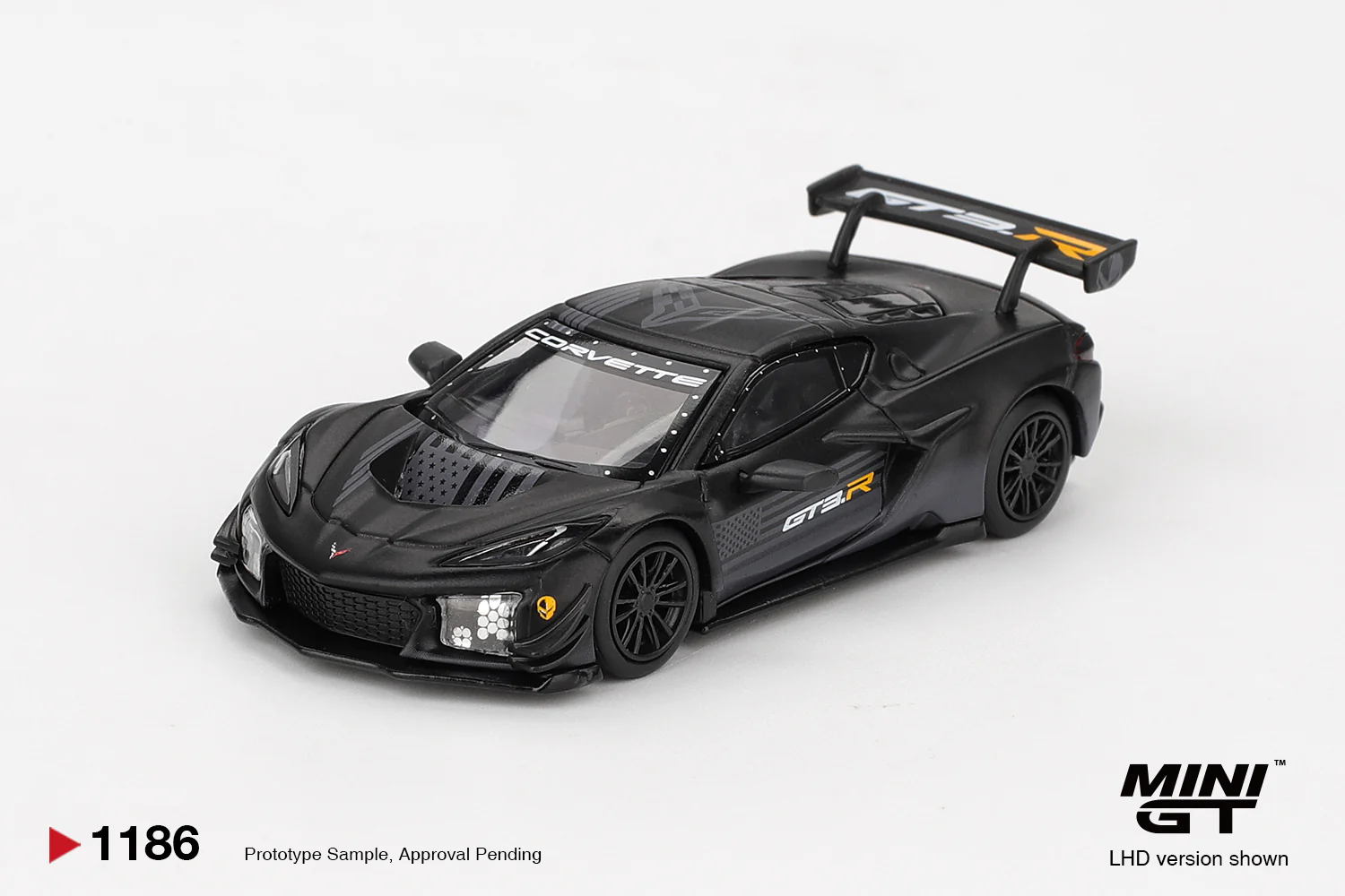MINIGT 1:64 Chevrolet Corvette Z06 GT3.R Road America Test Car in Black - Image 4