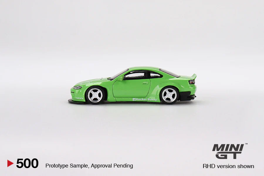 MINIGT 1:64 Nissan Silvia Pandem Rocket Bunny (S15) in Green - Image 2