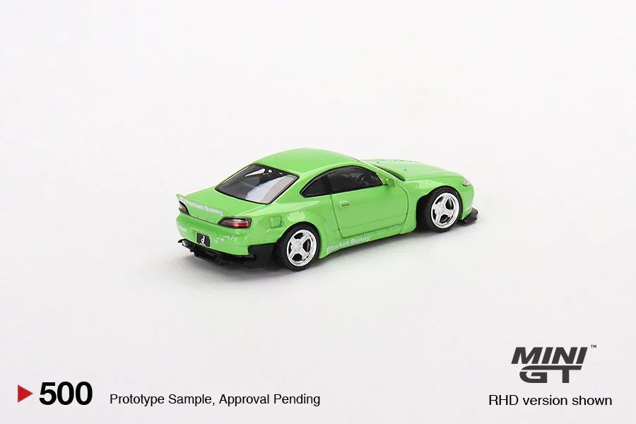 MINIGT 1:64 Nissan Silvia Pandem Rocket Bunny (S15) in Green - Image 3