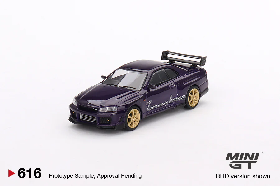MINI GT 1:64 Nissan Skyline GT-R (R34) Tommy Kaira R RZ Edition in Midnight Purple