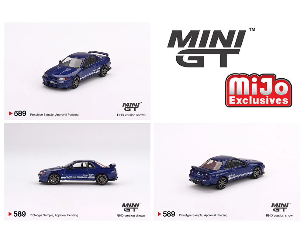 MINIGT 1:64 Nissan Skyline GT-R Top-Secret VR32 in Blue Metallic