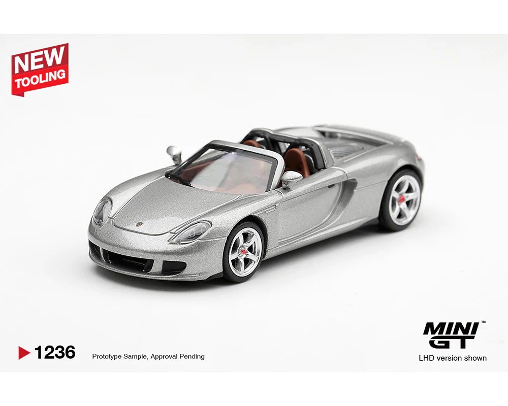 *PREORDER* MINIGT 1:64 Porsche Carrera GT in Silver - Image 2