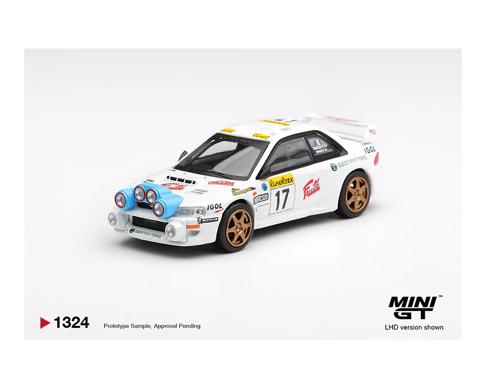 *PREORDER* MINIGT 1:64 Subaru Impreza WRC98 #17 1999 Rally Monte-Carlo in White - Image 2