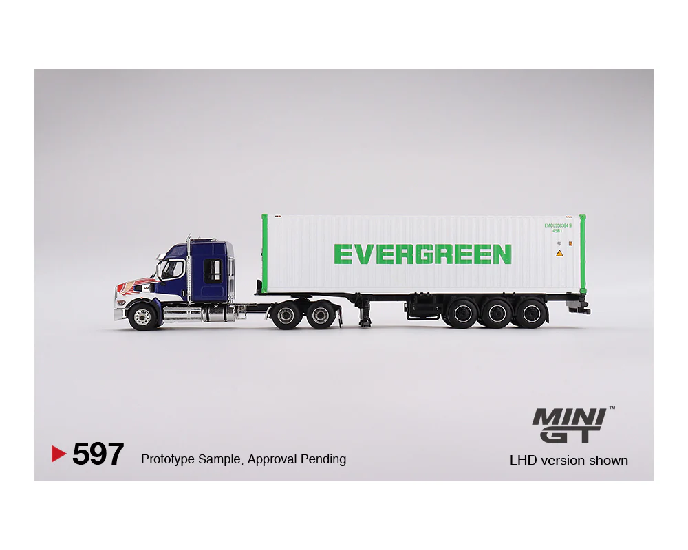 MINIGT 1:64 Western Star 49X with 40′ Reefer Container EVERGREEN Edition - Image 3
