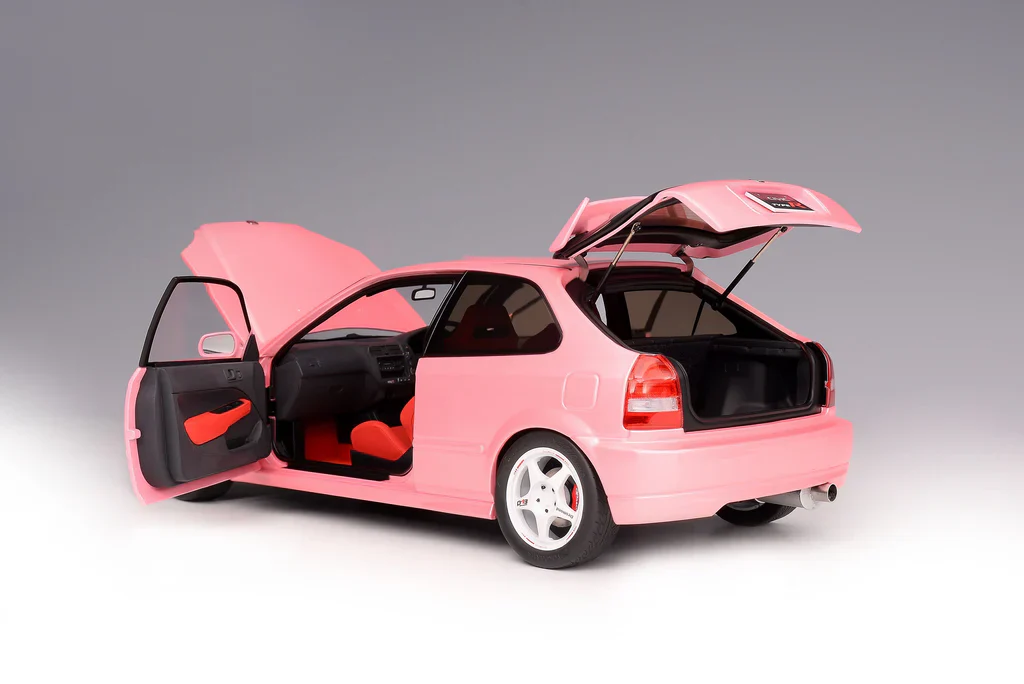 MotorHelix 1:18 Honda Civic Type-R Late Version (EK9) in Pink - Image 3