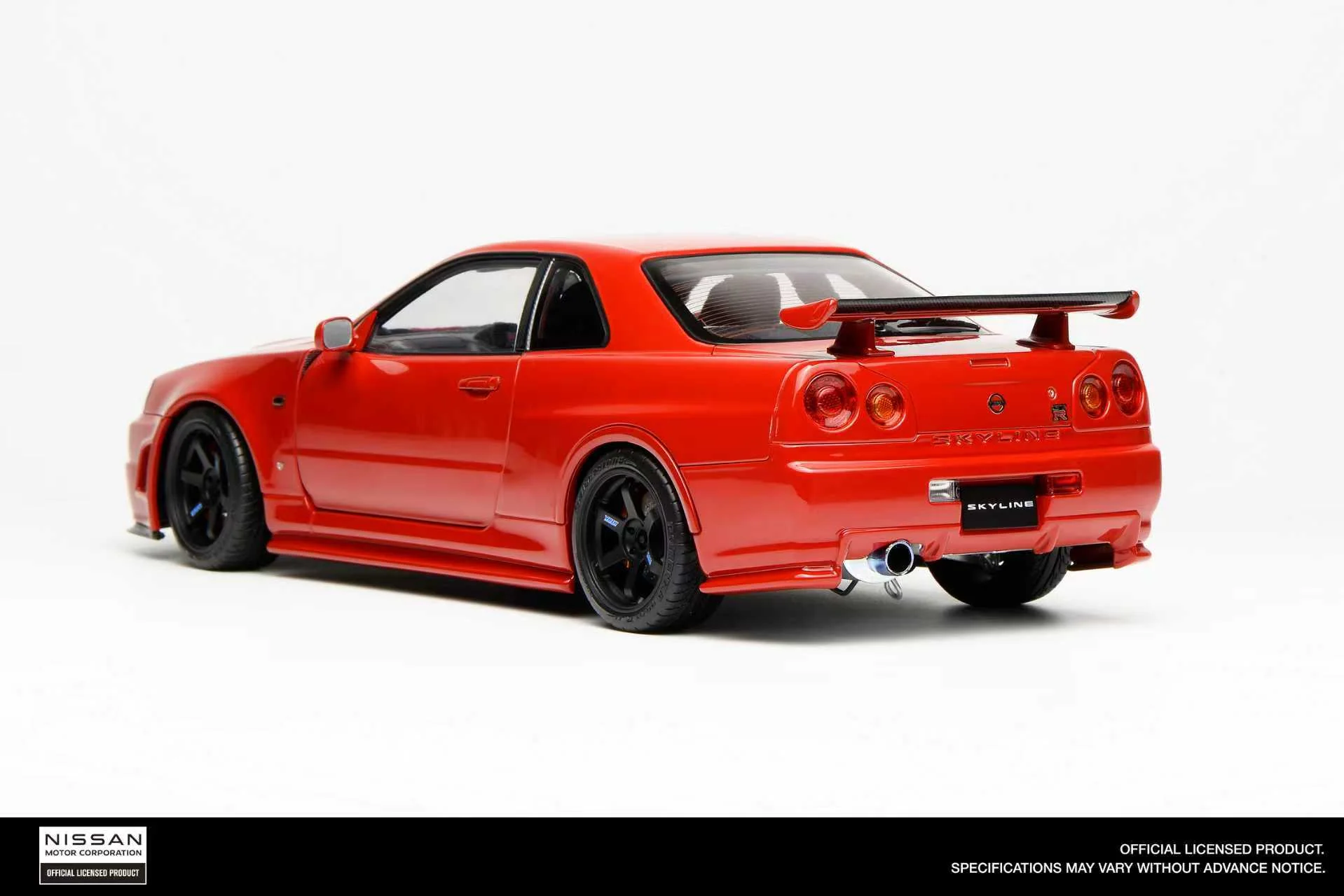 MotorHelix 1:18 Nissan Skyline GT-R (R34) Customized Version in Active Red - Image 4