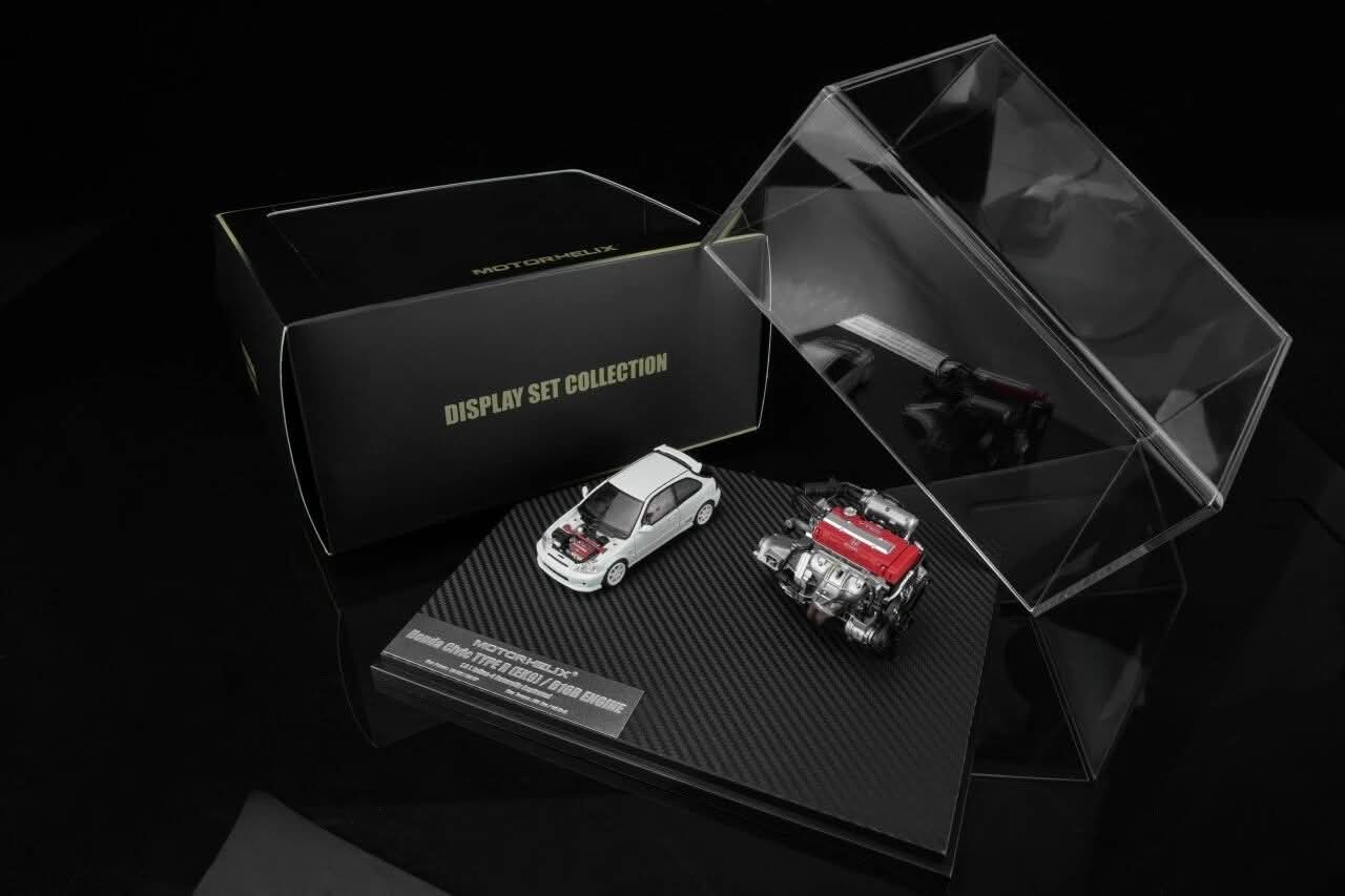 MotorHelix 1:64 Honda Civic Type-R (EK9) with B16B Engine Display HEC 2026 Event Model (ONE PER CUSTOMER PER ORDER) - Image 2