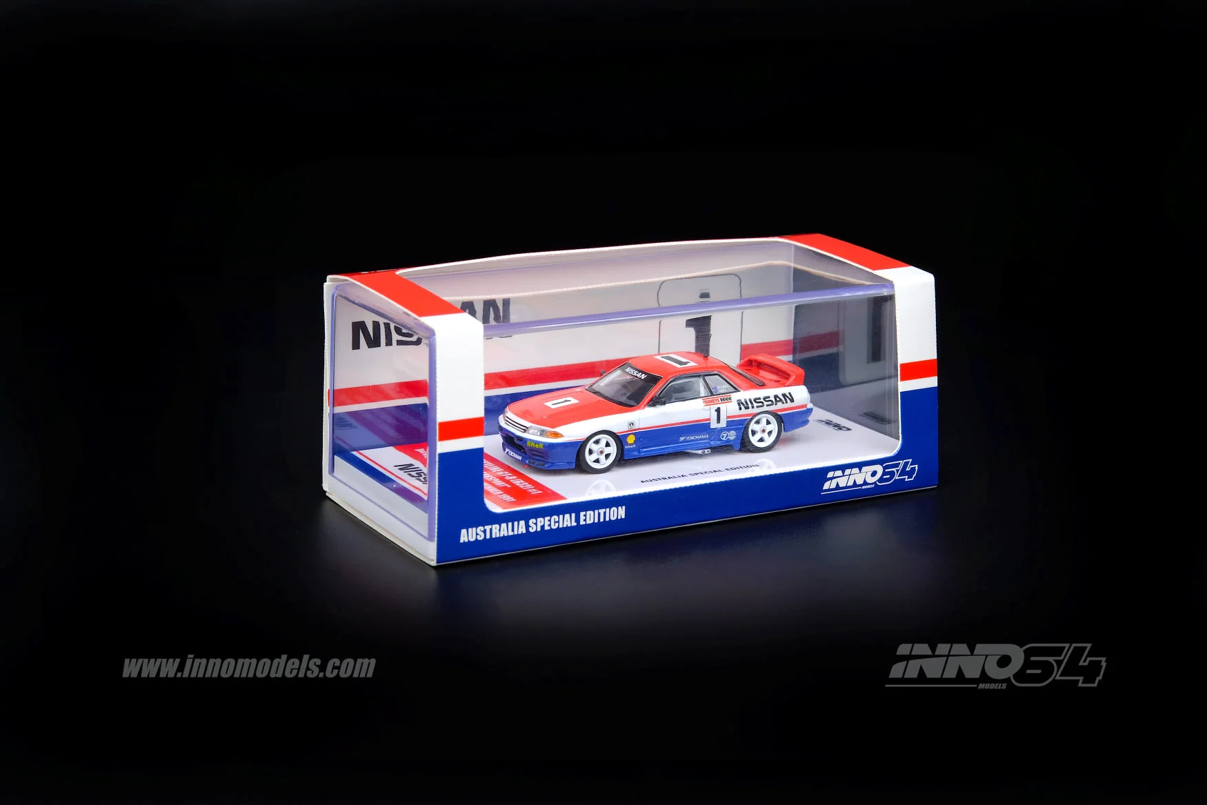 INNO Models 1:64 Nissan Skyline GT-R R32 #1 "NISSAN MOTORSPORT" Tooheys 1000 1991 Winner Jim Richards / Mark Skaife - Image 3
